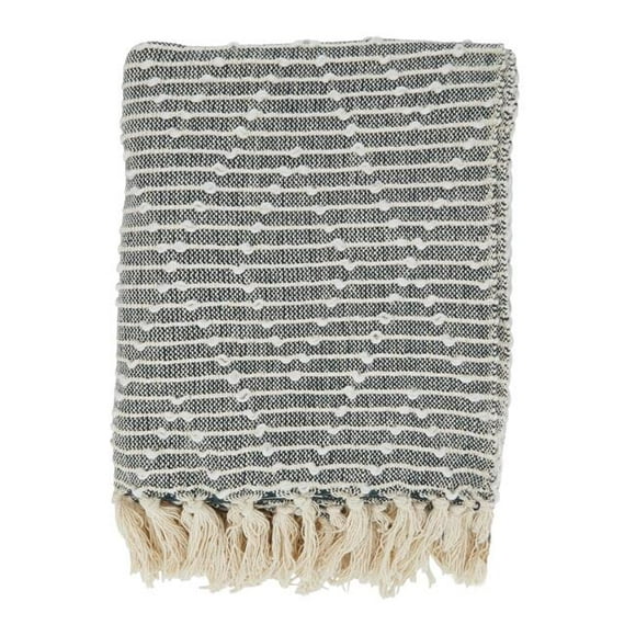 SARO LIFESTYLE TH132.N5060 Classic Design Throw with Sherpa Natural 50x60 